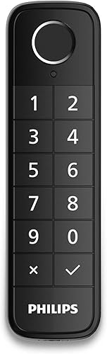 Miniatura 9 de Philips Teclado inalámbrico de huellas dactilares, solo funciona con Philips WiFi Retrofit Lock DDL230X-10HW y DDL230X-1HWP, código PIN
