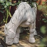 SGeneE Home Decoration Sculpture Flower Pot Horse Planter Outdoor Flower Pots,Creative Garden Succulent Flowerpot Novelty Vintage Bonsai Statue Figurines Balcony Ornament Decor