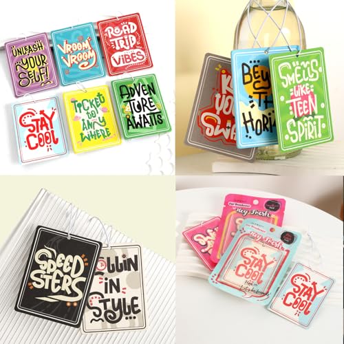 Image of 14 Pack Car Freshies Trendy Automotive Air Fresheners Hanging Ocean Car Smell Interior Decor