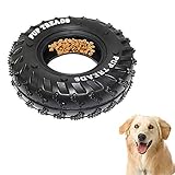 Hmpet Jouet à mâcher pour Chien, 2 pièces en Forme de Pneu en Caoutchouc Jouet Jouet de Nettoyage des Dents Jouet à mâcher Qui fuit Nourriture Chien Jouet pour Jouer à l'entraînement d'interaction