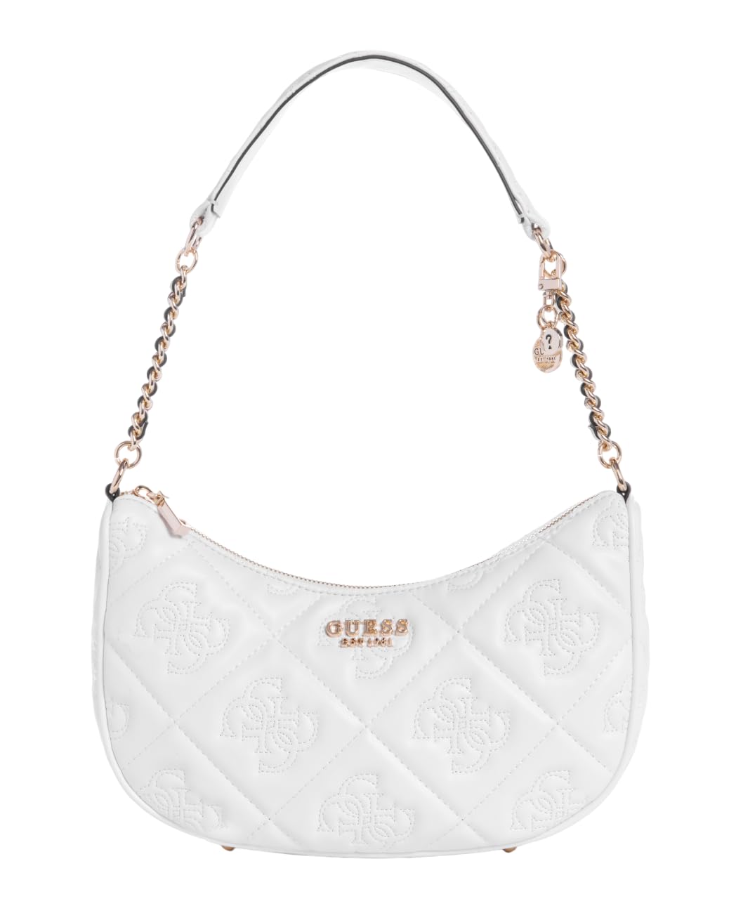 GUESS Women Polyester Stylish Marieke Top Zip Shoulder Bag (White) (B0CX9CBFCR) Amazon Price History, Amazon Price Tracker