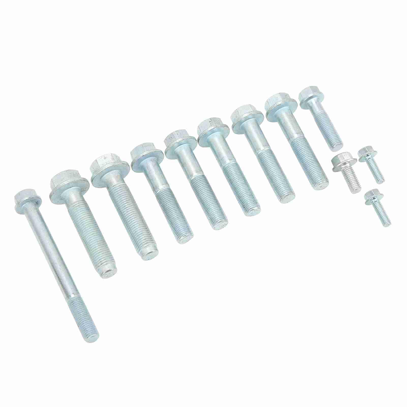 12-teiliges Getriebeschrauben-Set, kompletter Metall-Ersatz für B16, B18, B20 Hydro 5-Gang, Motoren‑Getriebeschraubenset mit Kupplungsgehäuse und Anlasserschrauben für