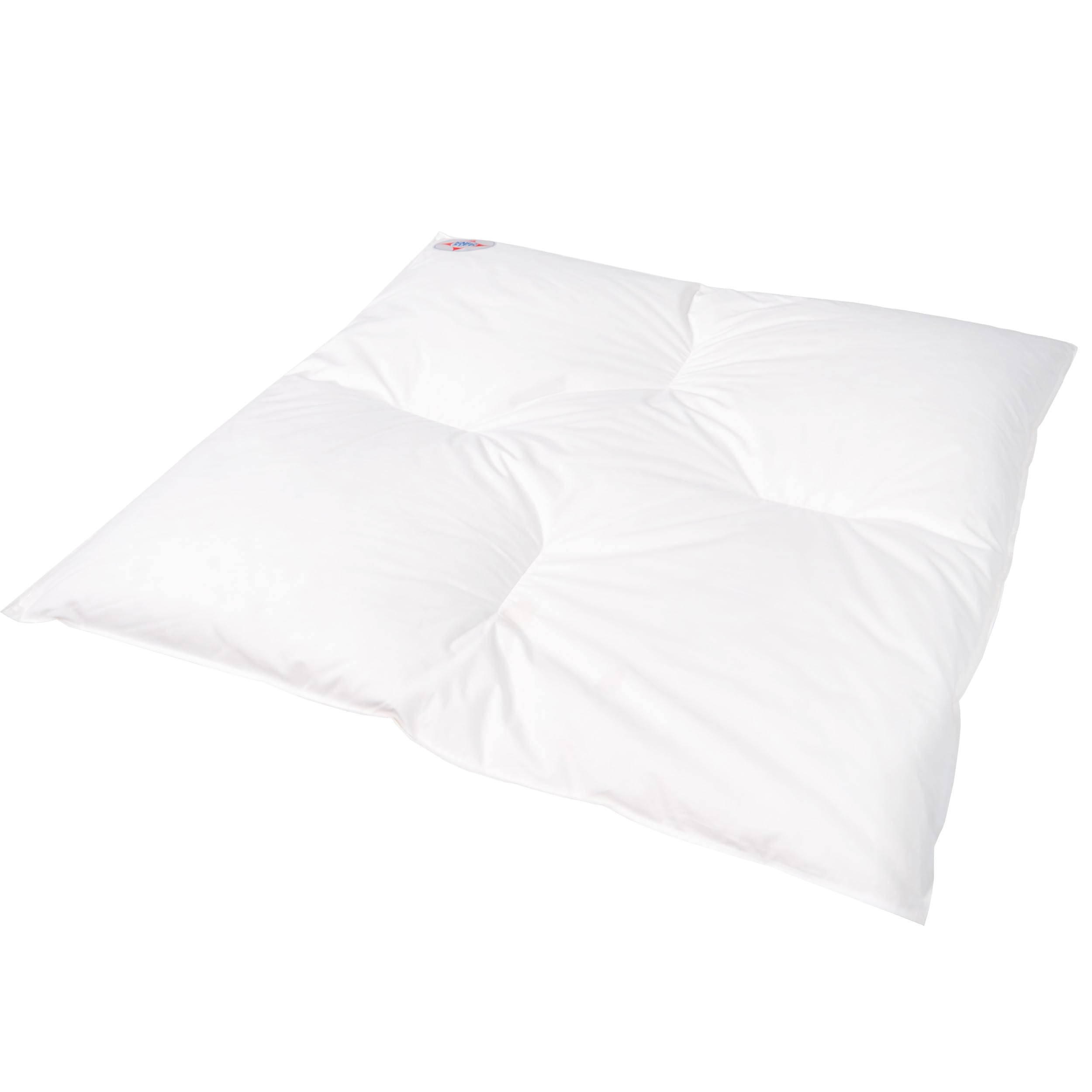 Traumschloss Baby Mono Daunenbettdecke Karo Step | kuschlig weiches Karo-Steppbett | Bezug aus feiner Mako-Einschütte (100% Baumwolle) | höchster Schlafkomfort | Weiß | 80 x 80 cm