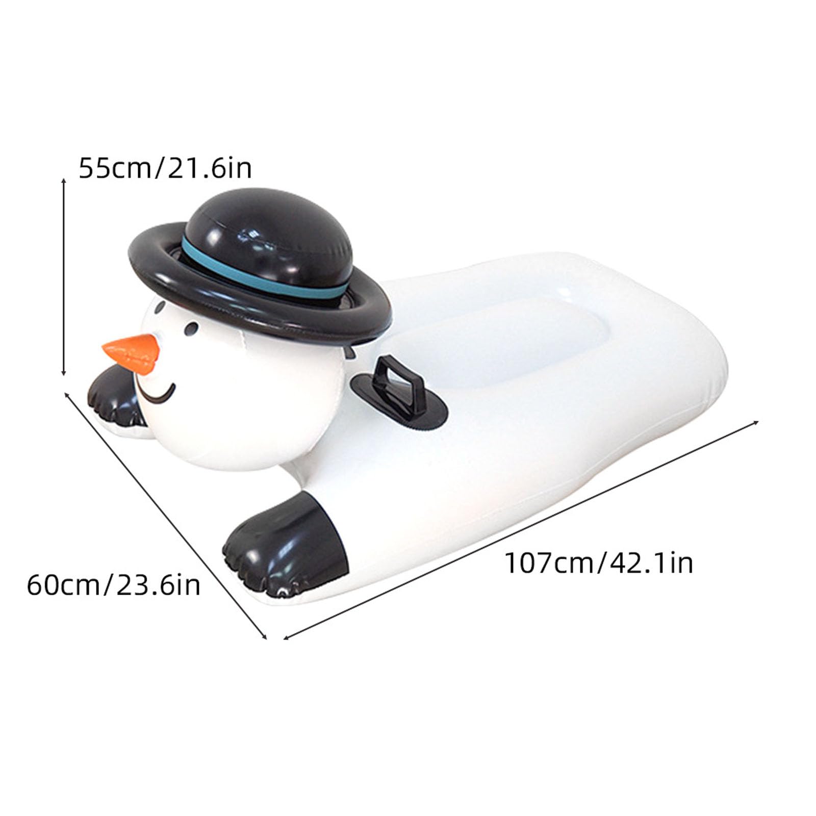 Heavy Duty Snow Tube Made of Thickened Material, Inflatable Sled, Heavy Duty Snow Tube with Reinforced Handle, Winter Toy Sled for Outdoor Family