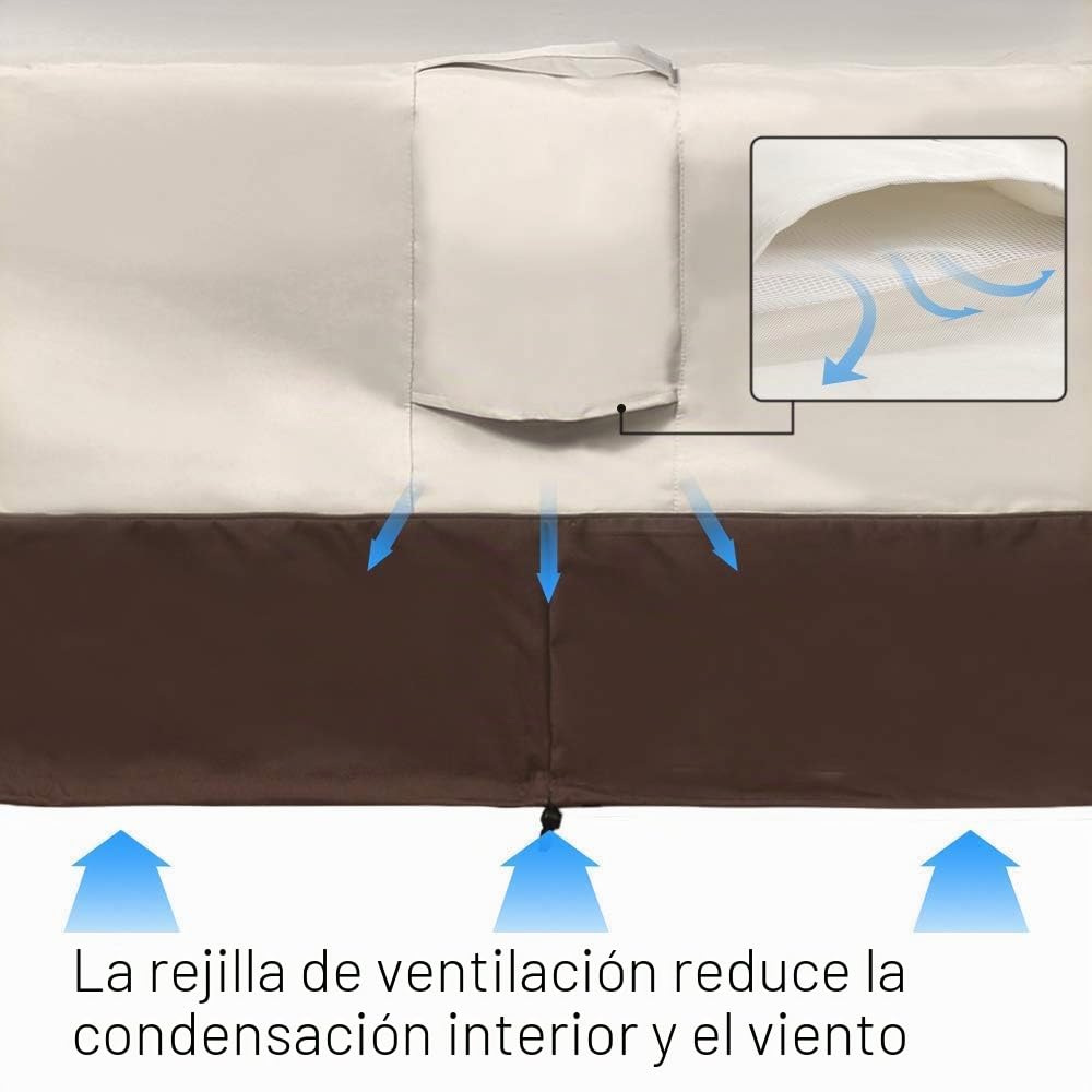 Vailge - Funda para sofá de 2 plazas, resistente al agua 100 %, para exteriores, alta, amplia cobertura, ideal para muebles de jardín, ventilación de aire