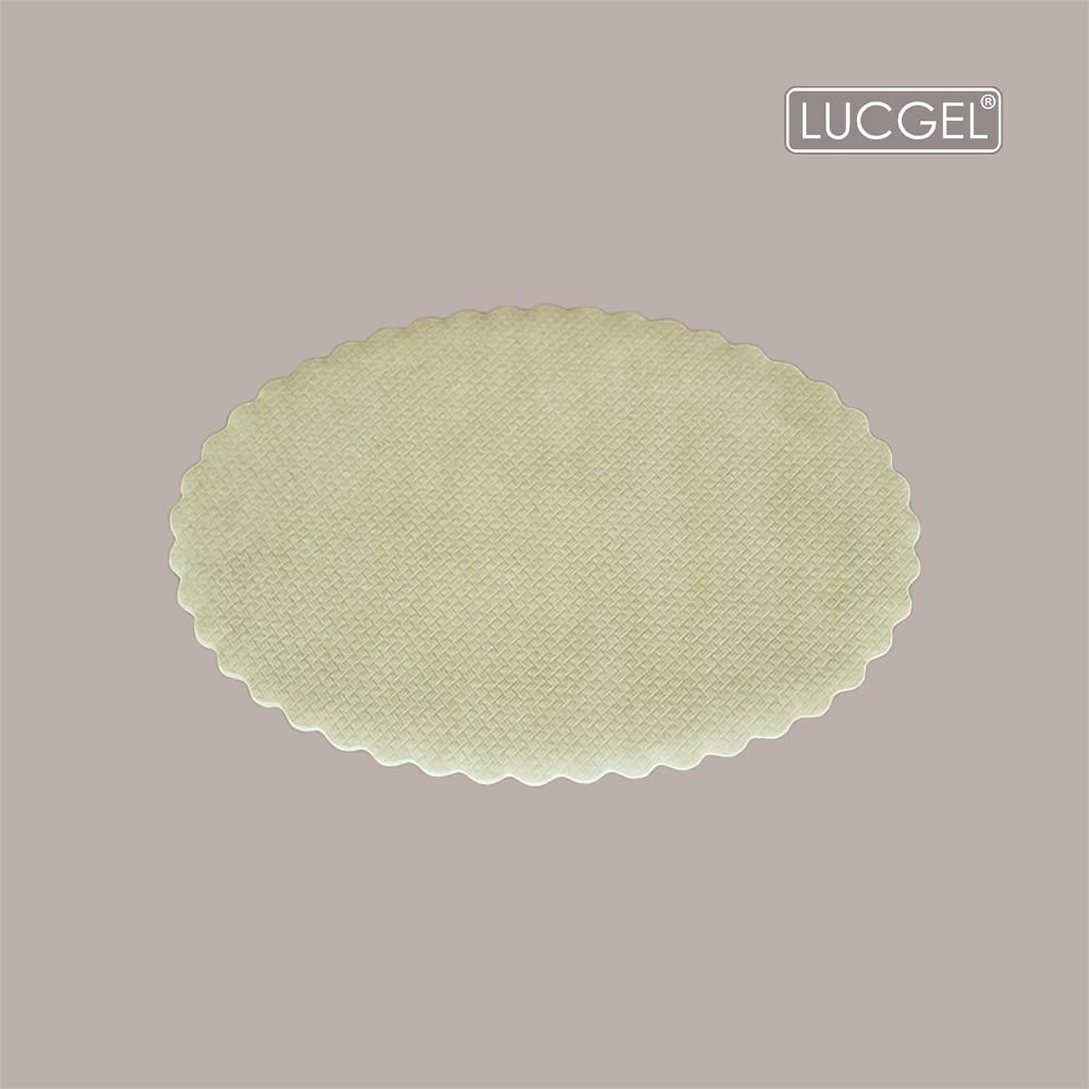 Lucgel Sottofritti Ovali in Carta Paglia Gialla Alimentare Goffrati Antigrasso 33x48 cm - 150 pezzi -