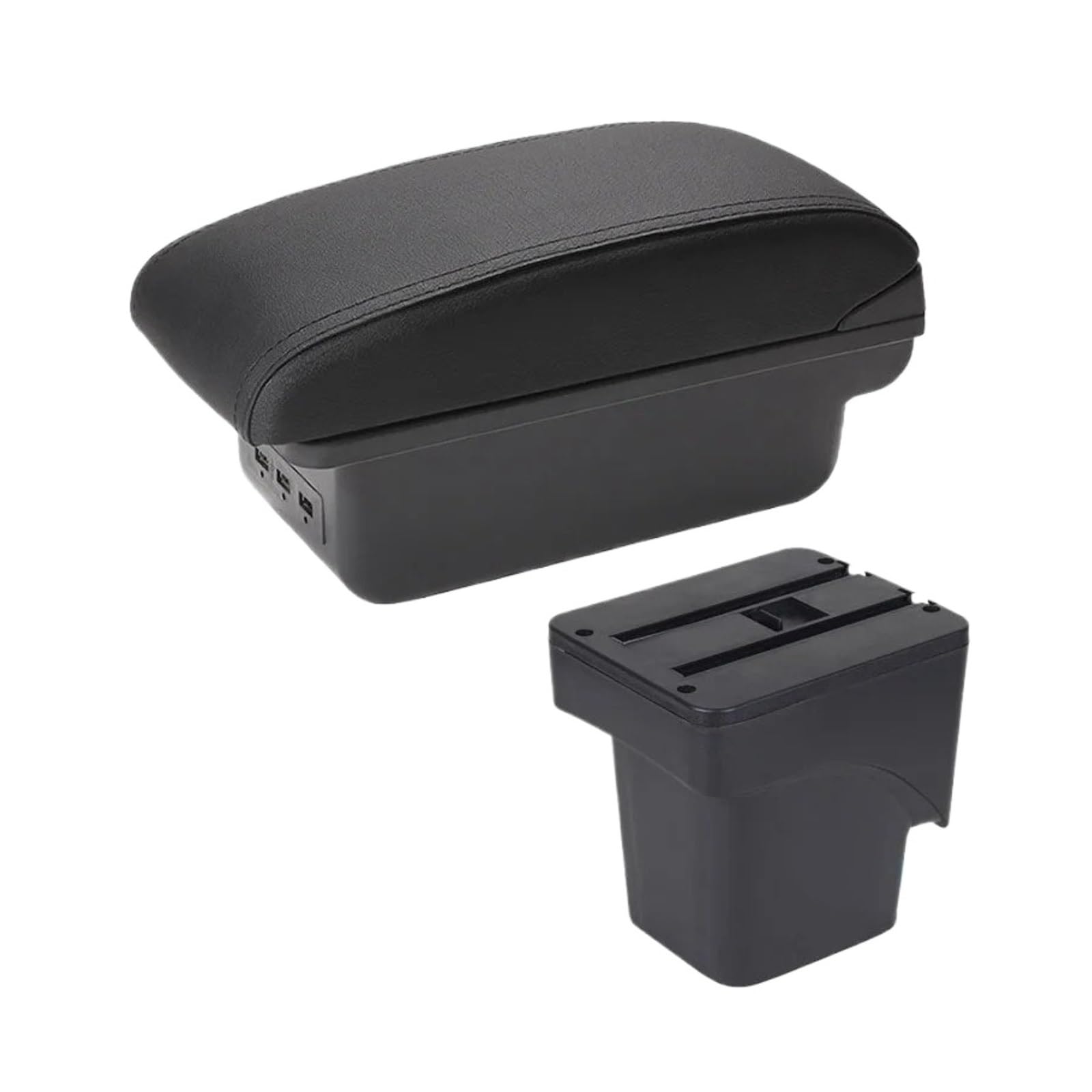 Umdjju B2 Black Line 3Usb For Focus 2 Mk2 Armrest Box Car Accessories Interior Details Retrofit Parts Storage Car Centre Console Armrest Box(B2 Black Line 3Usb)