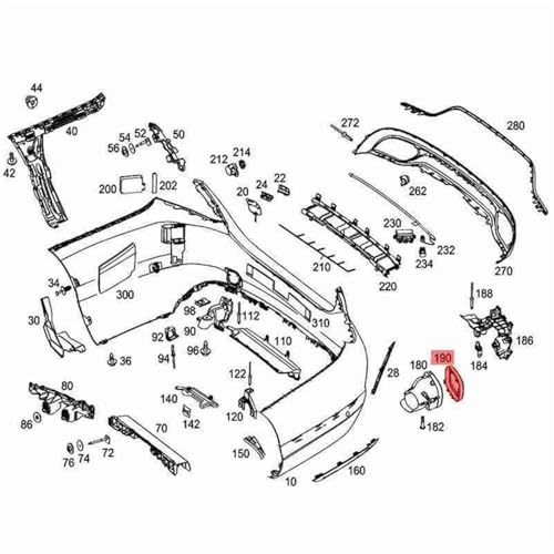 Tuyau d'échappement arrière W205 enjoliveur de finition