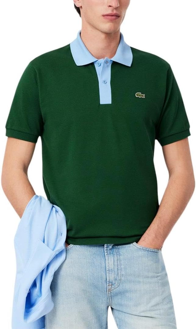 Lacoste Mens Classic Fit Contrast Collar L.12.12 Polo Shirt
