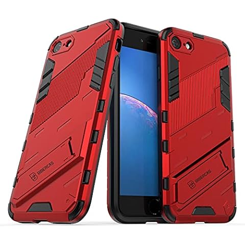LOLFZ Case for iPhone 7 iPhone 8 iPhone SE 2020 iPhone SE 2022, Armor Case with Stand Military Grade Protection Impact-Resistant Bumper Mobile Phone Cover for Apple iPhone 7/8/SE 2020/SE 2022 - Red Cover