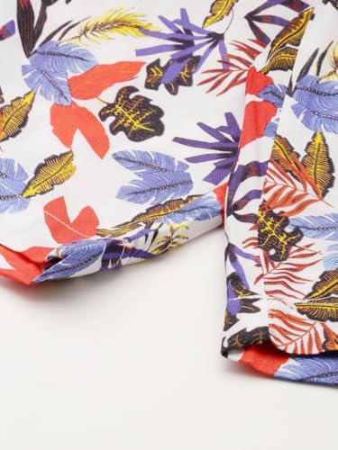 Image of SHOWOFFFF Men Printed Two-Piece Co Ords | Cuban Collar Half Sleeves Cotton Co Ords for Mens | Mid-Rise Relaxed Fit Above Knee Co Ords for Men's