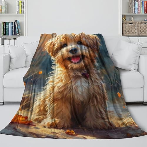 Couverture Yorkshire Terrier chaude plaid isolant 100x130 cm pour bureau - 5