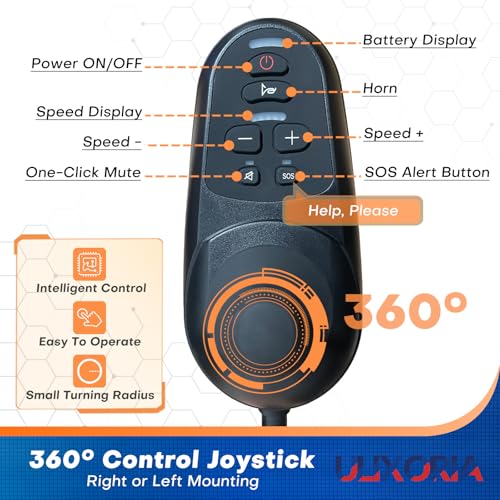 Image of Foldable Electric Wheelchair for Adults,66lbs Sturdy Steel Power Chair with SOS Alert & Mute Button, 9Miles Range, All-Terrain Dual Motor Motorized Mobility Scooter with Electromagnetic Brake