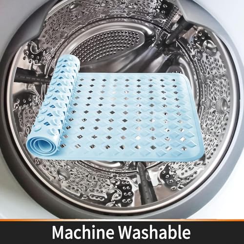 Image of Door mat Bathroom mats Anti Slip for Entrance Floor Foot Skid Bathtub Bath Shower Suction Cups (Blue 70x40cm)