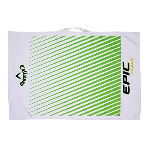 Callaway Golf 2019 Epic Flash Microfiber Towel, White/Green/Black