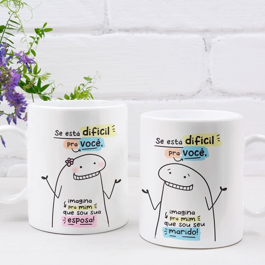 Canecas Flork Casal - Está Difícil Para Você?