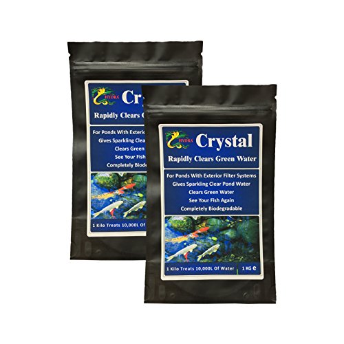 HYDRA Crystal 2x1Kg Treats UpTo 20,000L +Pond Algae Green Water Treatment