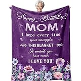 Jepufo Mom Birthday Gifts from Daughter Son, Birthday Gifts for Mom, Funny Gift for Mother Birthdays, Unique Presents for Mother from Daughter Blanket 50
