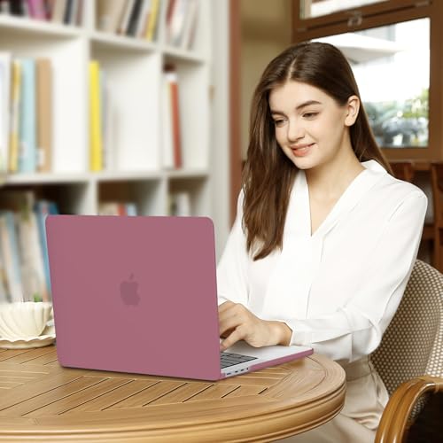 Image of MOSISO Compatible with MacBook Pro 14 inch Case 2025 2024 2023 2022 2021 M5 M4 M3 M2 M1 A3434 A3112 A3185 A3401 A2918 A2992 A2779 A2442, Hard Shell&Keyboard Cover&Screen Film&Pouch,Tea Petal Pink