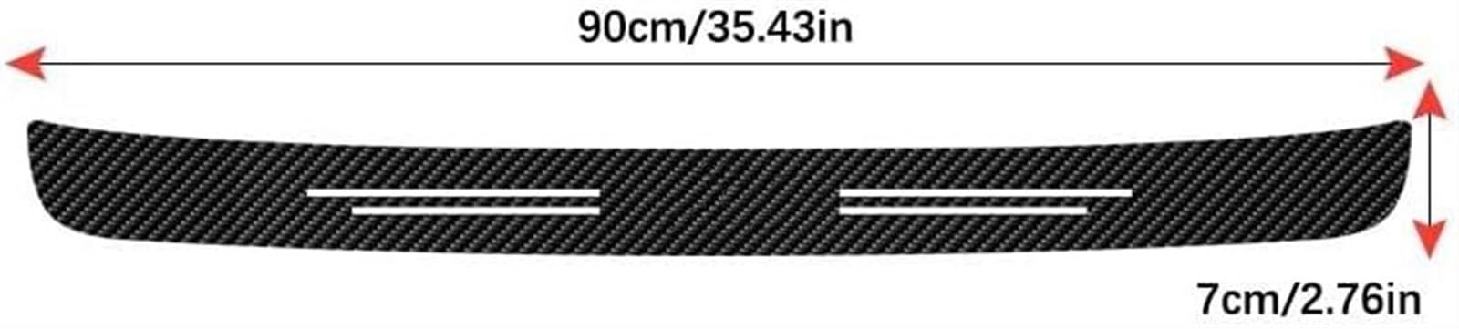 Tira Protectora de Parachoques Adhesivo Protector de Fibra Carbono para Parachoques Trasero Coche, antiarañazos, para Volvo V60 2018-2022