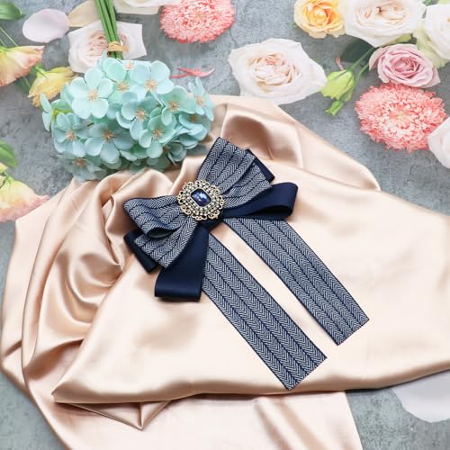 Image of Womens Bow Tie Adjustable Rhinestone Bowtie for Women Ladies Girls Pre-tied Womens Tie for Shirt Suit Uniform