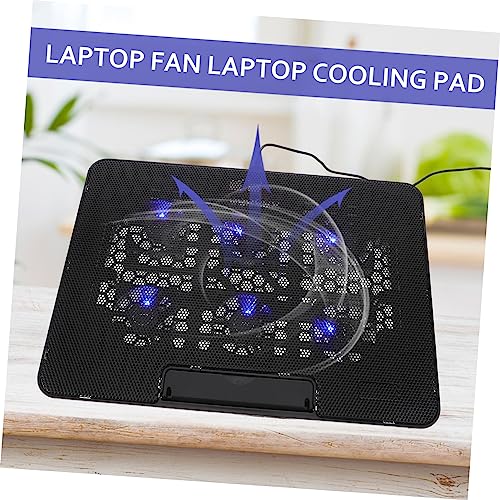 Base ajustable para laptop con ventiladores y soporte portátil miniatura 4