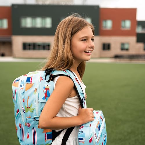 Image of Wildkin 15 Inch Backpack for Kids, Surf Shack | Ages 5-10, padded straps, side water bottle pocket - coordinates with matching Wildkin lunch boxes