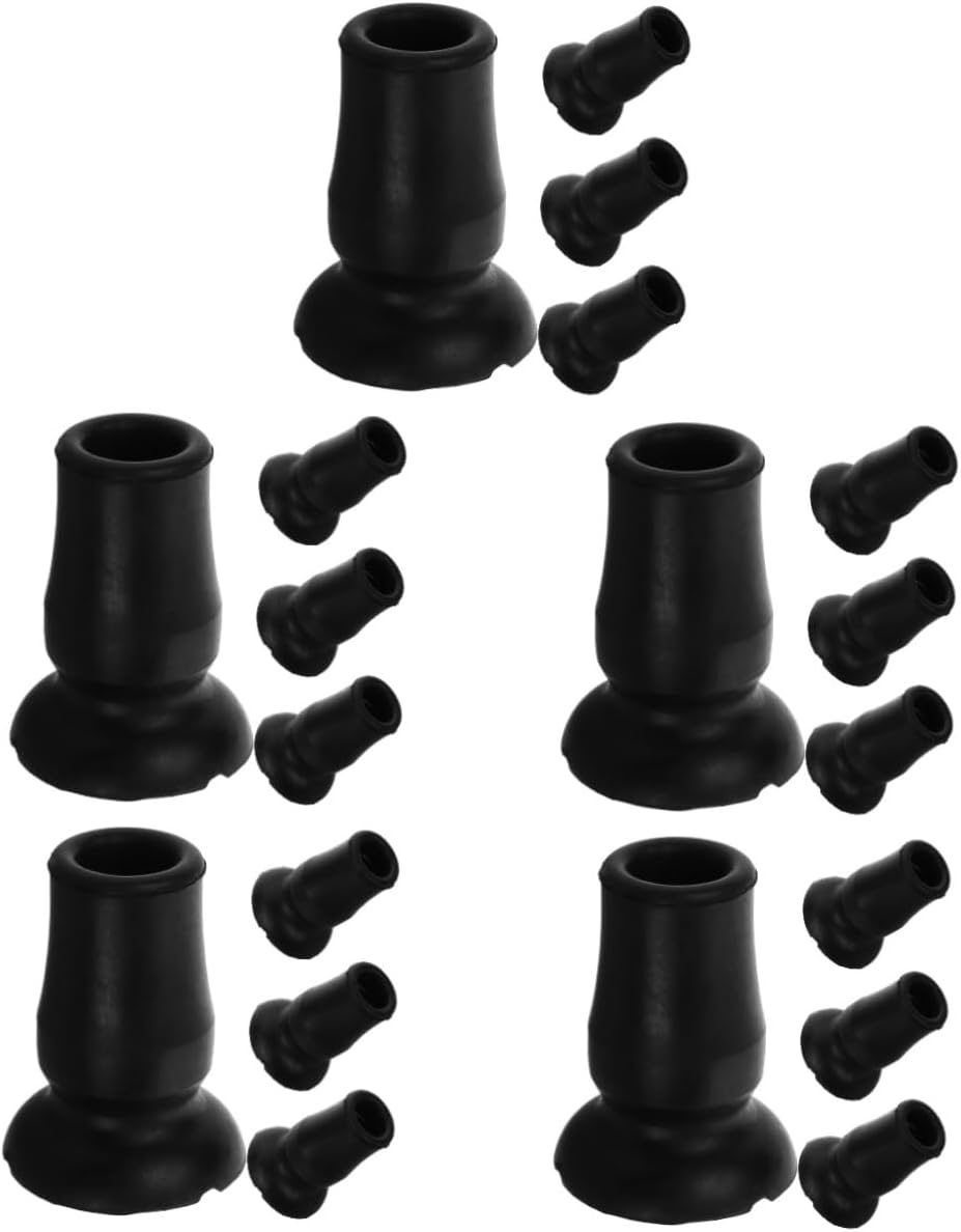 NOLITOY 20pcs Cane Tip Crutch Replacement Trekking Pole Tips for Walking Cane Crutch