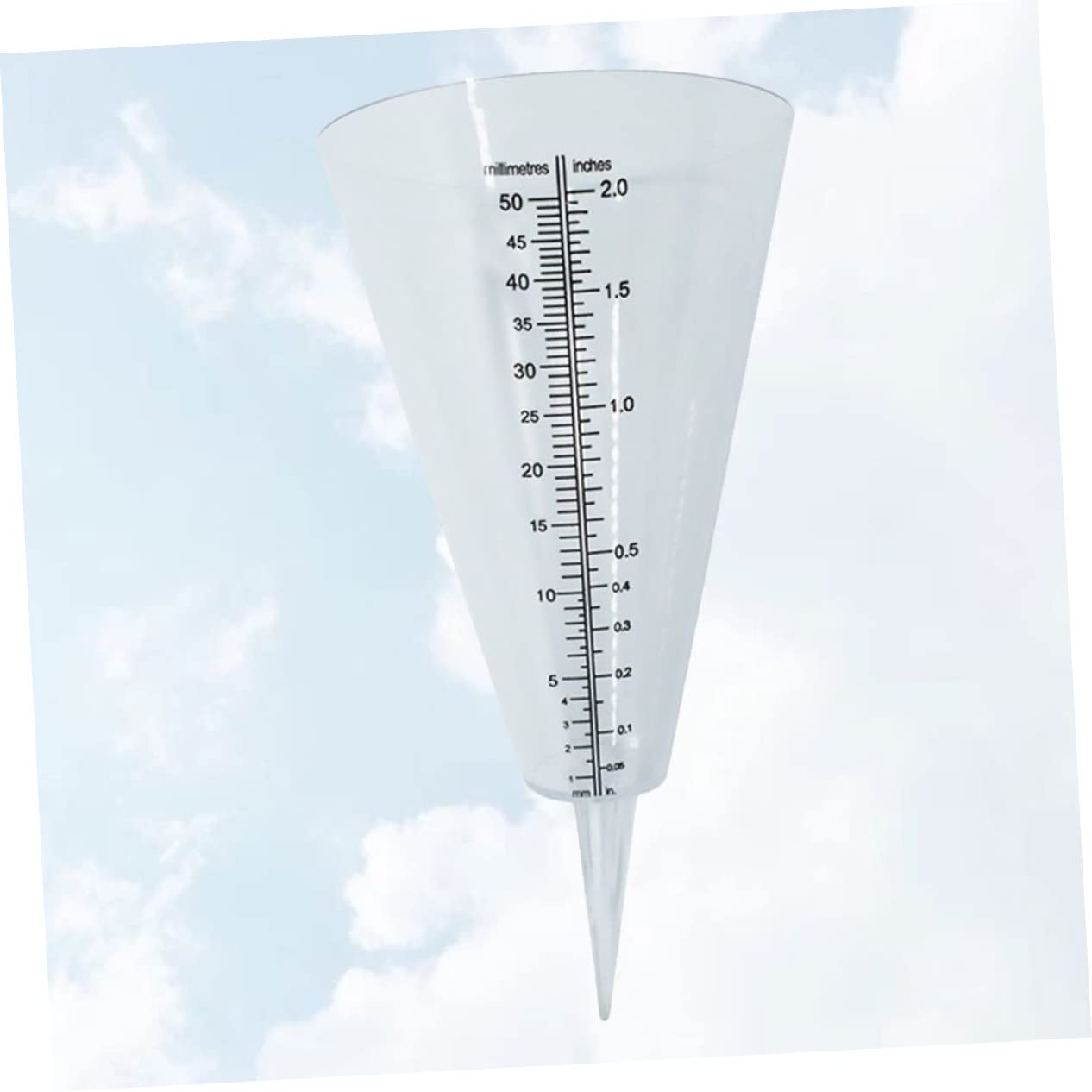 Sosoport 3pezzi Misuratore Di Pioggia Trasparente Forma Di Cono Cupola Per Misurazione Precipitazioni Per e Agricoltura All Aperto Scala