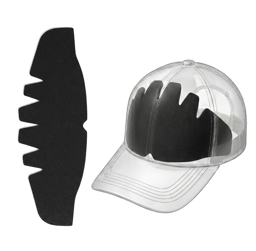 Baseball, Trucker, Snapback Caps Crown Inserts| Cap Shaper| High Denisty 5MM EVA Foam Shaper| Men Women Boys and Girls caps Original Black-image-6