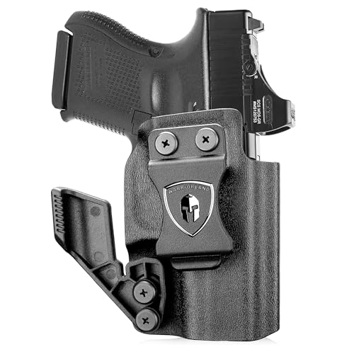 WARRIORLAND IWB Kydex Holster, Compatible with Glock 26/27 / 33 – Concealed Carry Holster with Optic Cut & Claw, Adjustable Cant, Audible Lock, Inside Waistband Carry, Right Hand Draw