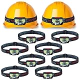 Skywin Head Lamps for Camping, Head Flashlight for Adults, Rechargeable Lightweight USB Camping Headlight, 10 Pack XPG+COB 3 LED 200 Lumen Camping Headlamps for Adults with Red Light IP44 Waterproof