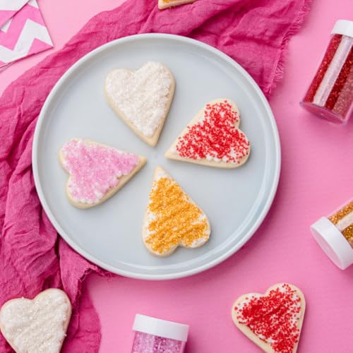 Image of Sweets Indeed Sprinkles, 4 Pack, Edible Sprinkle Mix, Perfect for Cake Decorations, Baking, Ice Cream, Cookies, Cupcake Topper (Sweetheart Sugar)