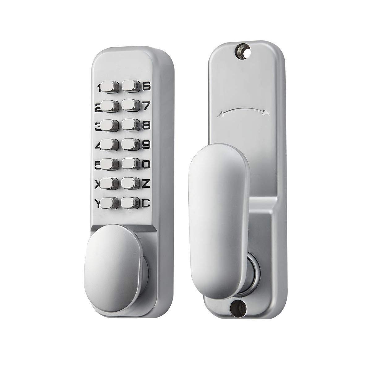 Mechanical Combination Door Lock, No Batteries Required Keyless Entry Digital Gate Lock with Keypad, Multifunction Code Lock Knob Not Deadbolt