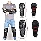 Motorrad Knieschoner und Ellenbogenschoner Set,4 Stück verstellbare Knie Schutz und Ellenbogenschützer Erwachsene Rüstung Motorrad Schutzausrüstung für Motocross Enduro Racing Radfahren