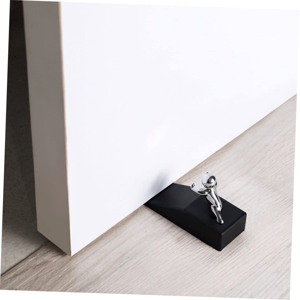 Tofficu 3 Pièces Butée De Porte Protège-Doigts Cale De Butée De Porte Cale De Maintien De Butoirs De Arrêt De Robuste De Sécurité Lourde Black