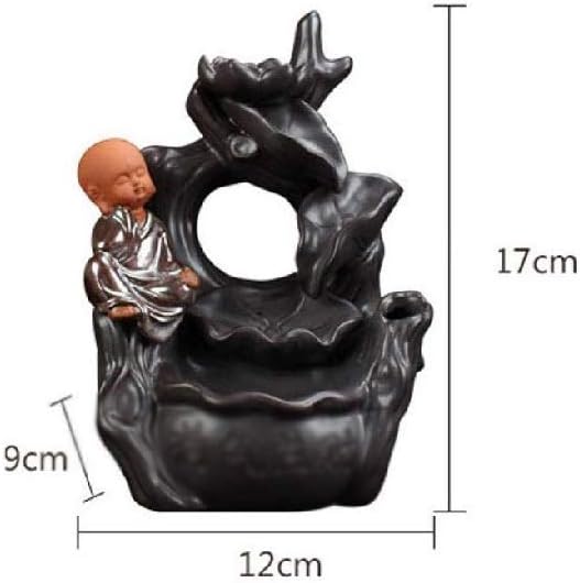 Ornaments, Ceramic Incense Burner-Incense Burner, Backflow Incense Burner Holder Ceramic Incense Holder Ceramic Ornament Gift Monk