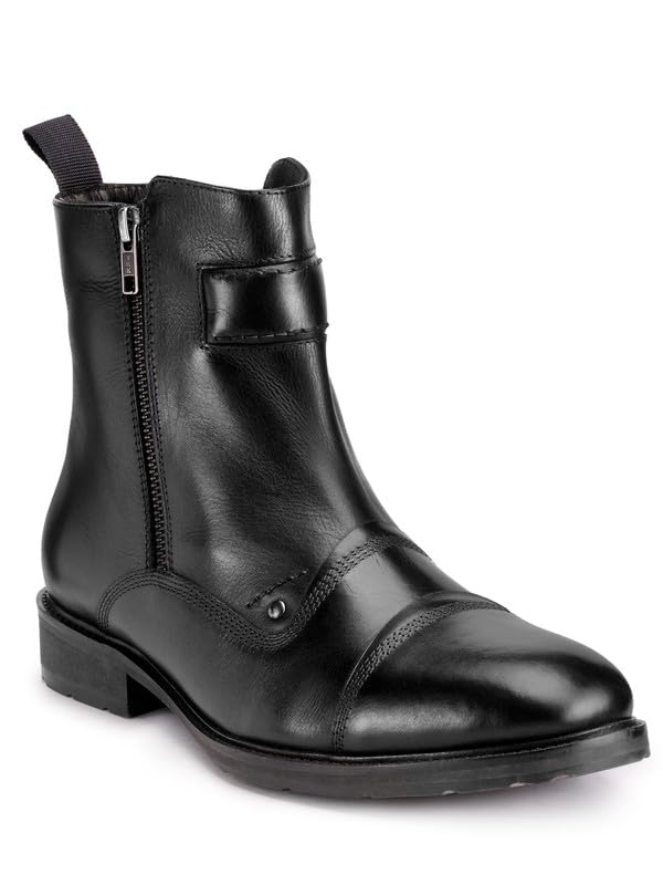 teakwood leathers Men Chelsea Boots | Mid-Top High Ankle Length Lace Up Closure Shoes for Men- Office & Biker's Choice Durable Footwear Boots | SH_MJ_06_P-picture-13