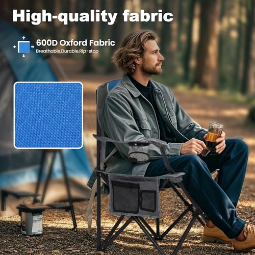 LET'S CAMP Silla de Camping Plegable Exterior Sobredimensionada Charles miniatura 3
