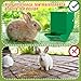 Maxcheck 4 Pcs Rabbit Feeder for Cages Small Animal Food Dispenser with Lid Metal Rabbit Feeders Outside for Guinea Pig(4.7 Inches,Green)