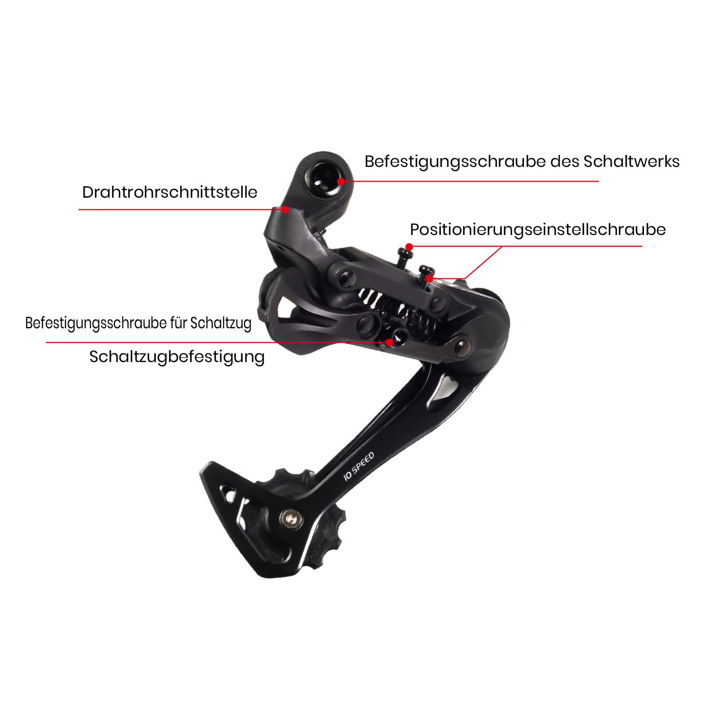 Cambio 10 scomparti per Shimano/sram, leva del cambio 10 volte a destra, cambio bicicletta 10 posizioni per mountain bike.