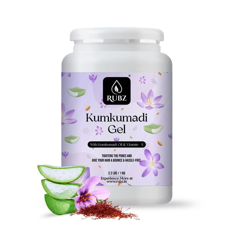 Rubz Natural Kumkumadi Face Gel Infused With Pure Saffron Oil & Vitamin E | Deep Nourishing Formula For Dry & Damaged Skin | Perfect For Daily Skincare Routine | For Men & Women | 1 Kg