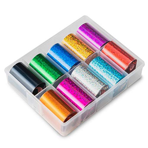 Lámina de transferencia de 10 unidades, color holográfico