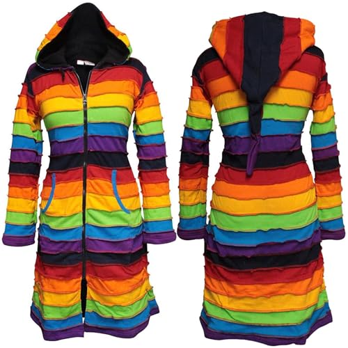 Veste hippie longue en polaire pour rester au chaud lors des festivals d'automne