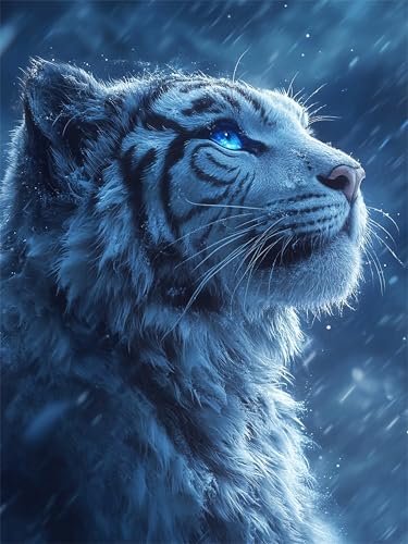Pintar por numeros adultos tigre para decorar el salon con cuadros de manualidades