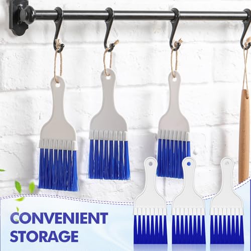 Image of Boao 6 Packs Coil Brush Air Conditioner Condenser Refrigerator Cleaning HVAC Coil Cleaner Small Plastic Whisk Brush (Blue)