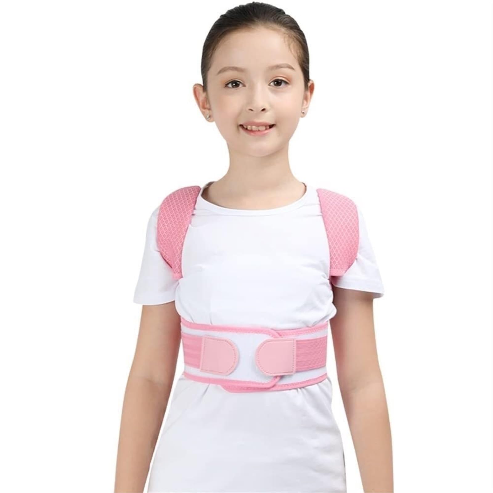 Faja Lumbar Corrector De Postura De Espalda, Corsé Ortopédico, Descompresión De La Columna Lumbar Y Hombros, Soporte De Cintura Y Corrección Cinturón Apoyo Lumbar(Pink,M)