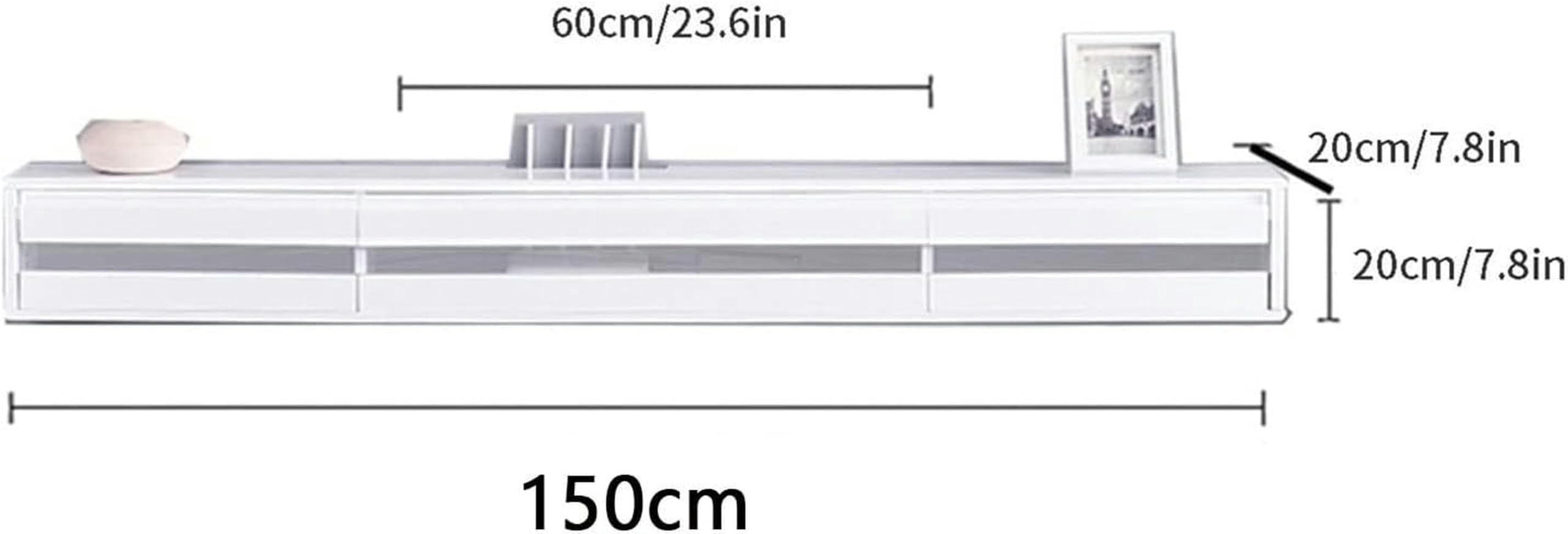 Montaggio A Muro MABIET TV-TV Sostituto-TV Per Console Multimediale, Mobile TV, Centro Di Intrattenimento, Supporto TV Da 120 Cm, Tabellone TV Montato A Parete, Scaffale Di Archiviazione DVD ~/