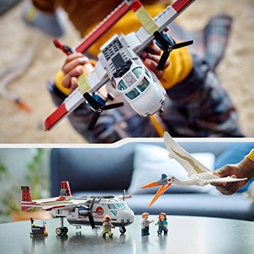 LEGO 76947 Jurassic World Quetzalcoatlus Plane Ambush Set, with Dinosaur Toy Figure and Airplane Model, Gifts for Boys & Girls, 2022 Movie Inspired