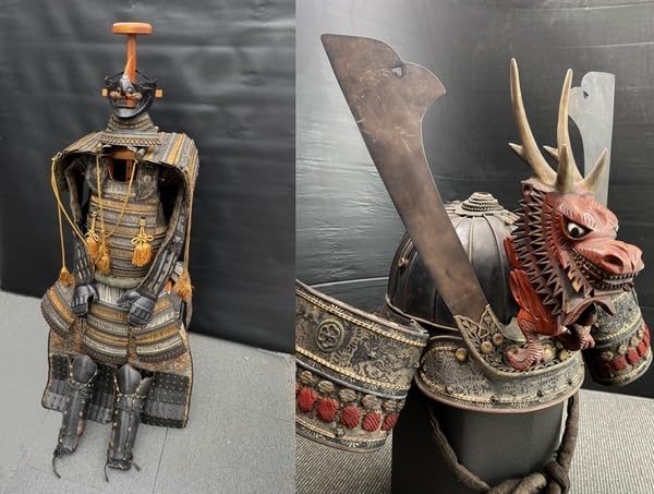 Amazon | § 時代甲冑 旧家蔵出し 等身大 一式 鉄地胴 戦国武将